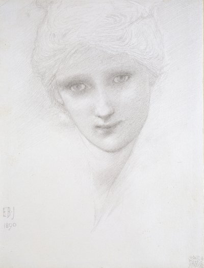 Bir Kadının Başı, 1890 by Edward Burne Jones