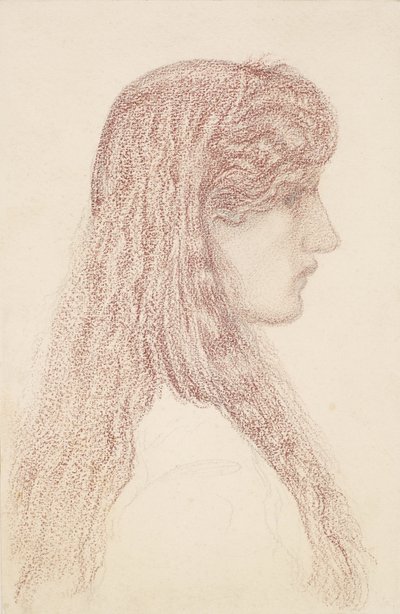 Maria Zambaco - Profil Çalışması by Edward Burne Jones
