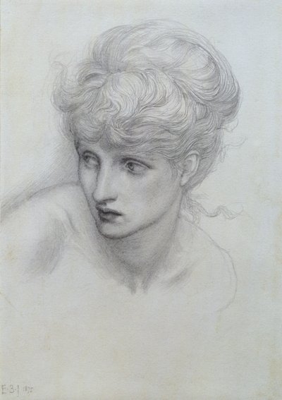 Bir Kızın Kafasının İncelenmesi (ayrıca bkz. 198346) by Edward Burne Jones
