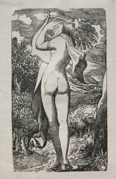 Bacchante veya Lir Üzerindeki Oyuncu by Edward Calvert