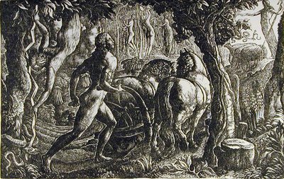The Plowman - Christian Hayatın Son Karığını Sürerken by Edward Calvert
