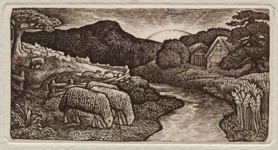 Merasının Koyunları, 1828. by Edward Calvert