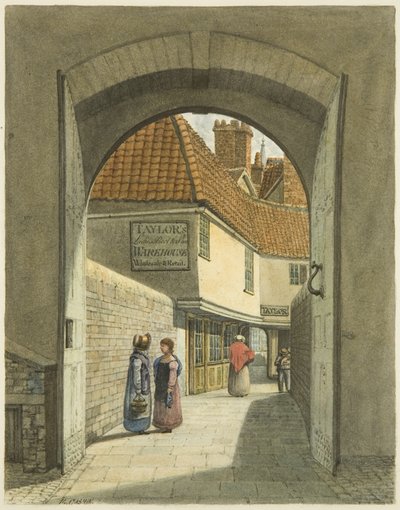 Bridewell Köprüsü ve Kapıları (kağıt üzerine kurşun kalem ve sulu boya) by Edward Cashin