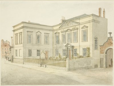Bristol Şehir Kütüphanesi, King Street (kağıt üzerine kurşun kalem ve sulu boya) by Edward Cashin