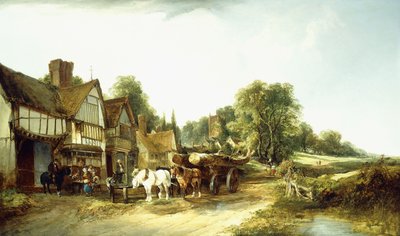 Kereste Arabası, 1845 by Edward Charles Williams