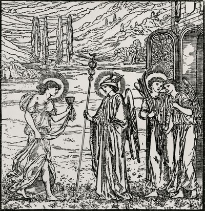 Tanrılar arasında giriş by Edward Coley (after) Burne Jones