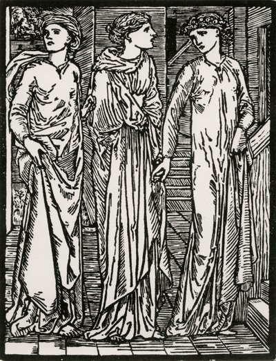 Kız Kardeşlerin İlk Ziyareti by Edward Coley (after) Burne Jones