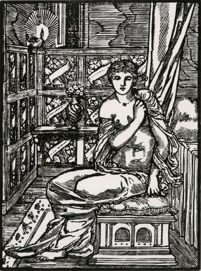 Psyche Aşk Tanrısı Bekliyor by Edward Coley (after) Burne Jones