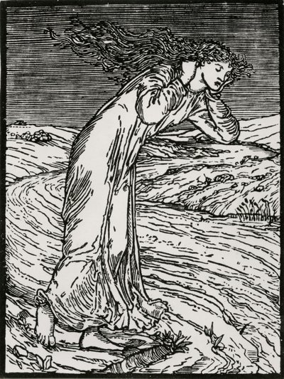 Kendini nehre atan ruh by Edward Coley (after) Burne Jones