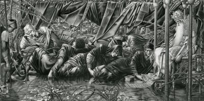 The Briar Rose Serisinden Konsey Odası by Edward Coley (after) Burne Jones
