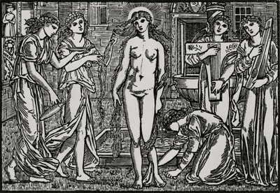 Venüs Mahkemesi by Edward Coley (after) Burne Jones