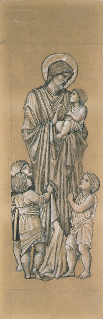 Mesih Küçük Çocukları Kutsadı by Edward Coley Burne Jones
