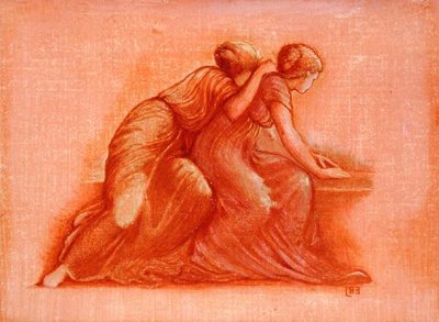 Balkondaki Figürler by Edward Coley Burne Jones