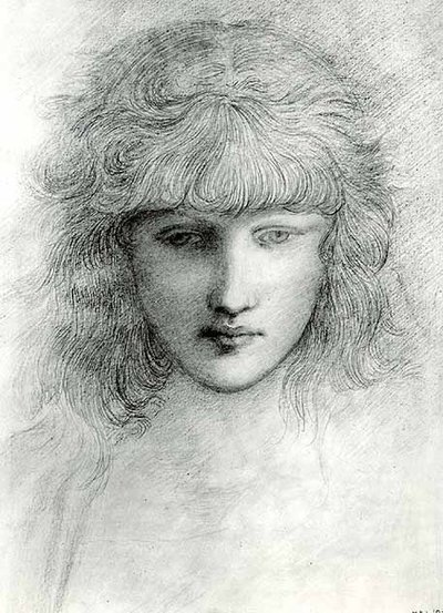 Bir Kızın Başı by Edward Coley Burne Jones