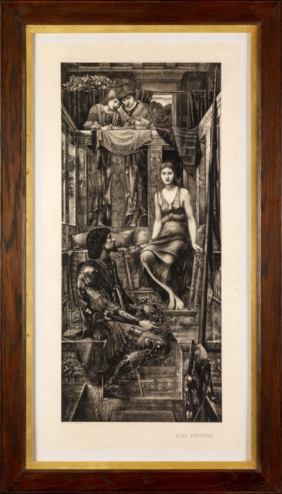 Kral Cophetua ve Dilenci-Hizmetçi (fotogravür) by Edward Burne Jones