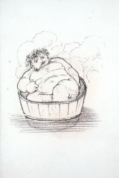 William Morris (1834-96) Küvette, çizimlerden oluşan bir albümden (kağıt üzerine kurşun kalem) by Edward Coley Burne Jones