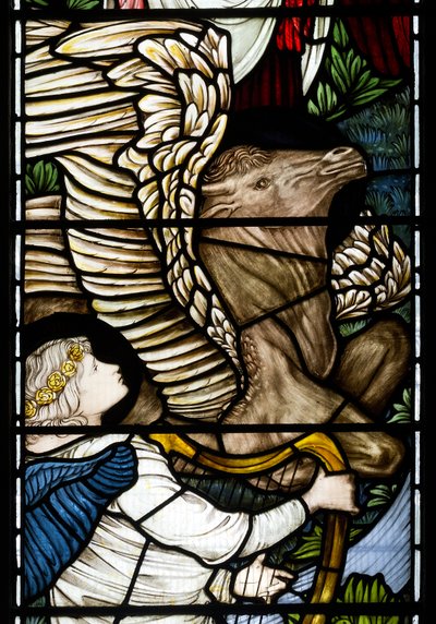 Melek ve Boğa detayı, Cennet Nehirleri, 1875 by Edward Burne Jones