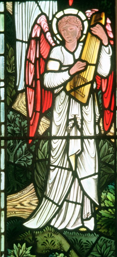 Cennet Melekleri: müzikal melek, 1897 by Edward Burne Jones