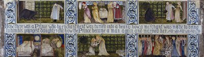 Beauty and the Beast çini paneli, Morris, Marshall, Faulkner & Co., c.1867 by Edward Burne Jones