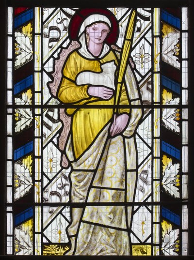 Cambridge, All Saints, Morris Marshall & Faulkner & Co, Edward Burne-Jones, St Agnes, 1866 by Edward Burne Jones