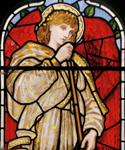 Cheddleton, Morris, Marshall, Faulkner & Co, Edward Burne-Jones, Trompetçi Melek, 1869 by Edward Burne Jones