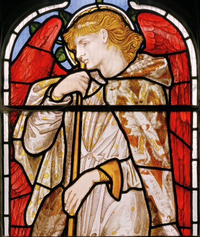 Cheddleton, Morris, Marshall, Faulkner & Co, Edward Burne-Jones, Trompetçi Melek, 1869 by Edward Burne Jones