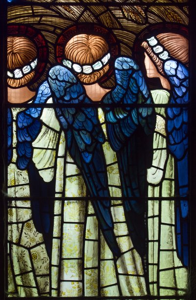 Harwarden, St Deiniol, Morris & Co., Edward Burne-Jones, Melekler, Doğuş, 1898 by Edward Burne Jones