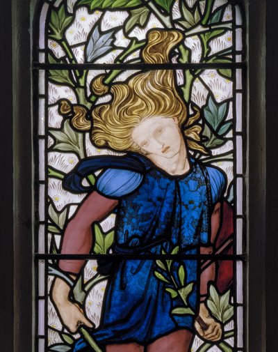 Knotty Ash, St John The Evangelist, Morris Marshall & Faulkner & Co, Edward Burne-Jones, Absalom detayı, 1872 by Edward Burne Jones