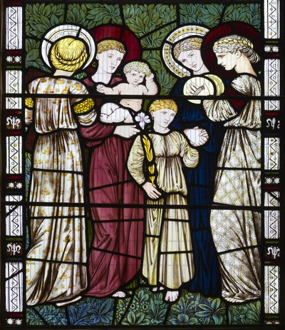 Anneler ve Çocuklar, 1865 (vitray) by Edward Burne Jones