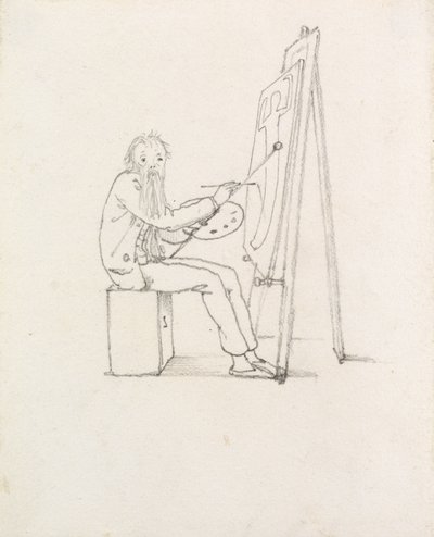 Kendi Kendine Karikatür, 1874 by Edward Burne Jones