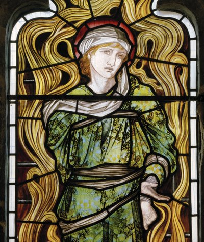 Shadrach, Ateşli Fırın, Batı Penceresi, 1870 (vitray) by Edward Burne Jones