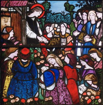 St Frideswide, detay, 1859 (vitray) by Edward Burne Jones