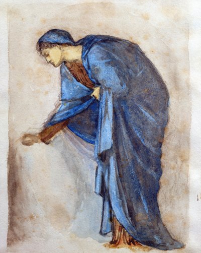 Bakire figürü için çalışma (wc) by Edward Burne Jones