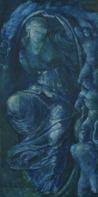 Çarkıfelek için Çalışma, 1870 (kağıt üzerinde wc) by Edward Burne Jones