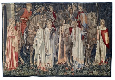 Şövalyelerin Silahlanması ve Ayrılması, sanatçı tarafından tasarlanan ve Morris & Co. tarafından dokunan goblen, 1895-96 by Edward Burne Jones