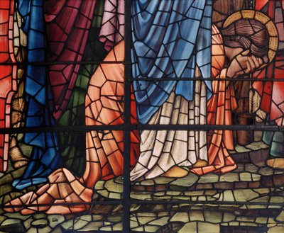 Çarmıha Gerilme Penceresi, detay, Mecdelli Meryem, 1888 (vitray) by Edward Burne Jones