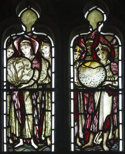 Yaratılış Günleri, 1874 (vitray) by Edward Burne Jones