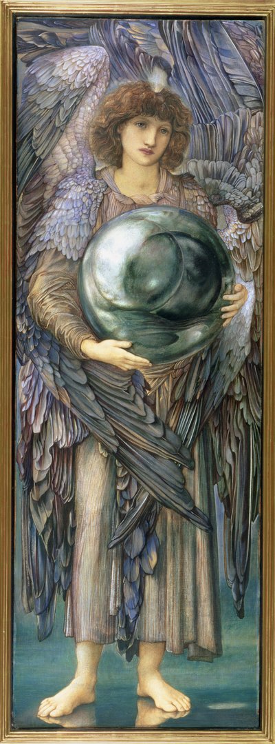Yaratılış Günleri: İlk Gün, 1870-76 (çinko zemin ile hazırlanmış keten kaplı panel üzerine wc, guaj, kabuk altın ve platin boya) by Edward Burne Jones