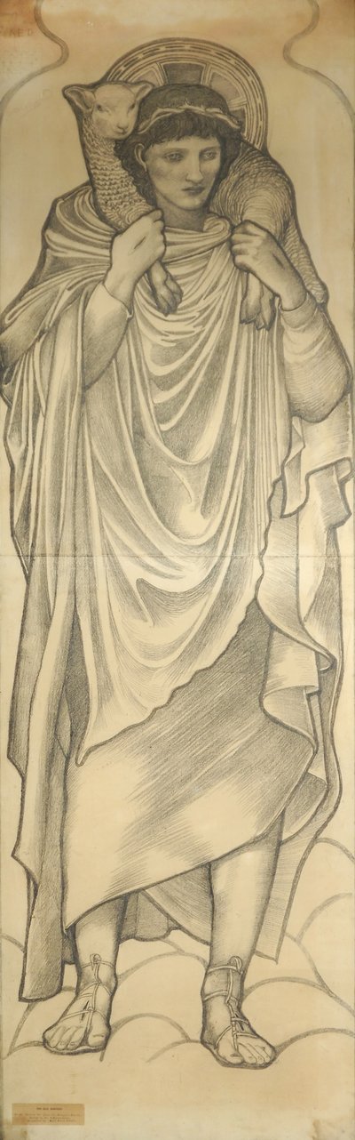 İyi Çoban, 1880 (kağıt üzerinde tebeşir) by Edward Burne Jones