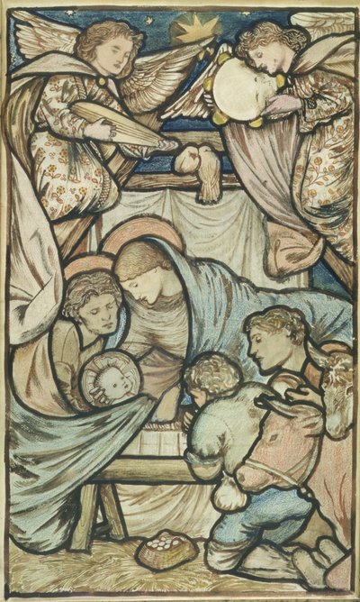 Doğuş (kağıt üzerinde sepya ve renkli tebeşir) by Edward Burne Jones