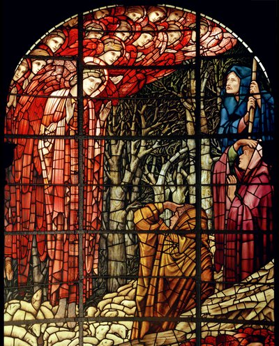 Doğuş Penceresi, detay, Çobanlar, 1888 (vitray) by Edward Burne Jones