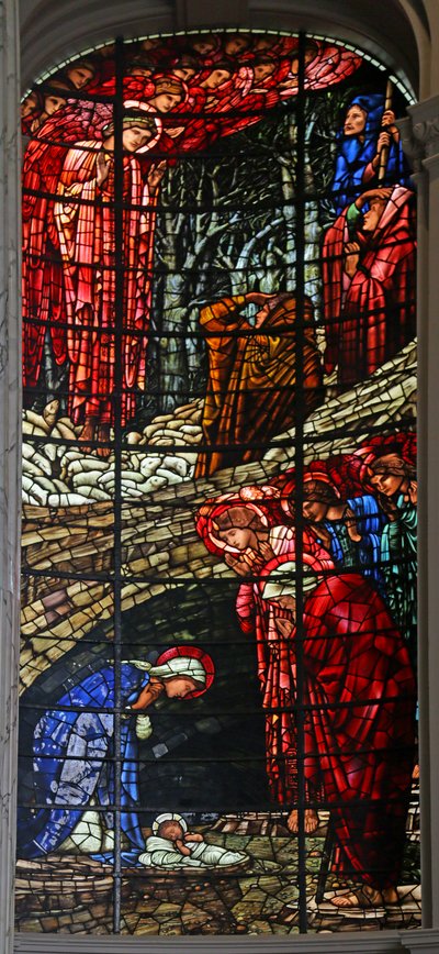 Doğuş ve Çobanlara Müjde, 1885-1897 (vitray) by Edward Burne Jones