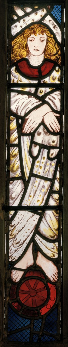 Yeni Kudüs, Melek, detay, 1862-3 (vitray) by Edward Burne Jones