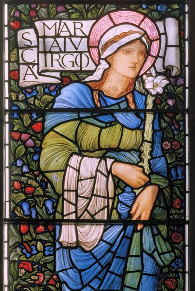 Meryem Ana, Doğu Penceresi, 1880 (vitray) by Edward Burne Jones
