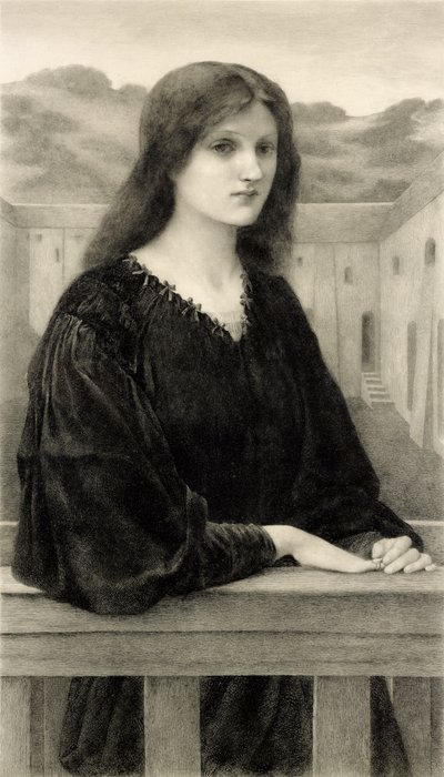 Emile Boilvin (1845-99) pub tarafından oyulmuş Vespertina Quies. Arthur Diş ve Oğulları tarafından, 1897 by Edward Coley after Burne Jones