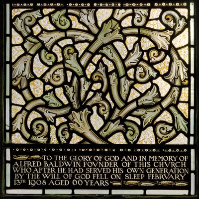 Wilden, All Saints, Morris & Co., Edward Burne-Jones, John Henry Dearle (1859-1932), The Joshua penceresinden Alfred Baldwin