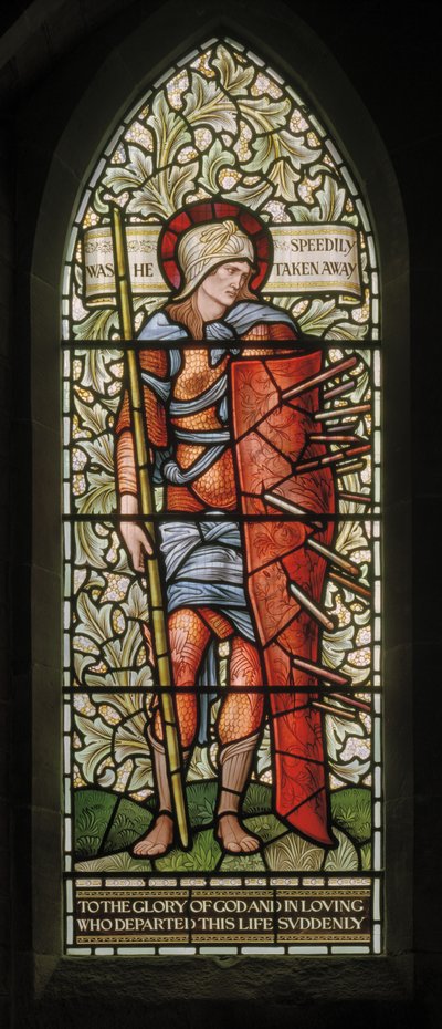 Wilden, All Saints, Morris & Co., Edward Burne-Jones, John Henry Dearle (1859-1932), Fortitude, 1902-1914, Louisa, Alfred, The Baldwins, Başbakan, Metodist, Worcestershire, Sanat ve El Sanatları, Rudya by Edward Coley and Dearle Burne-Jones