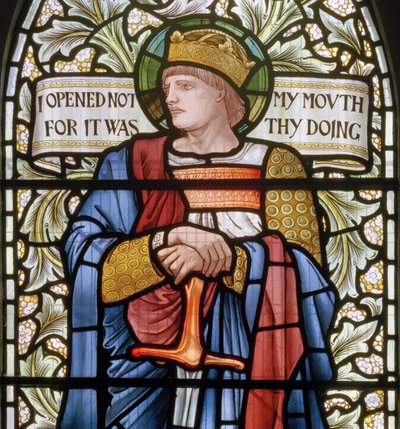 Wilden, All Saints, Morris & Co., Edward Burne-Jones, John Henry Dearle (1859-1932), King Ethelbert, detay, 1902-1914, Louisa, Alfred, The Baldwins, Başbakan, Metodist, Worcestershire, Sanat ve by Edward Coley and Dearle Burne-Jones