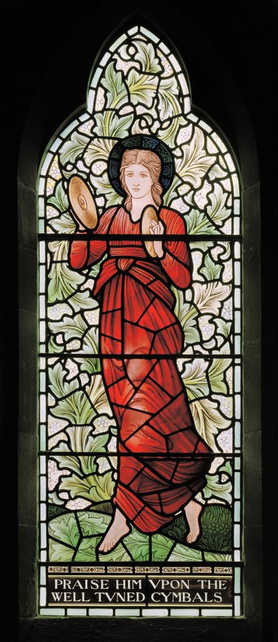 Wilden, All Saints, Morris & Co., Edward Burne-Jones, John Henry Dearle (1859-1932), Miriam, 1902-1914, Louisa, Alfred, The Baldwins, Başbakan, Metodist, Worcestershire, Sanat ve El Sanatları, Rudyard by Edward Coley and Dearle Burne-Jones