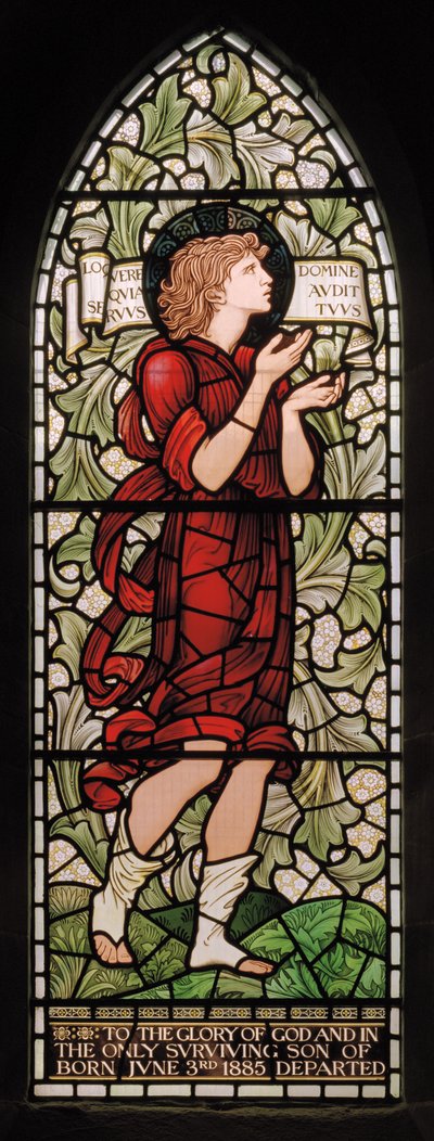 Wilden, All Saints, Morris & Co., Edward Burne-Jones, John Henry Dearle (1859-1932), Samuel, 1902-1914, Louisa, Alfred, The Baldwins, Başbakan, Metodist, Worcestershire, Sanat ve El Sanatları, Rudyard by Edward Coley and Dearle Burne-Jones